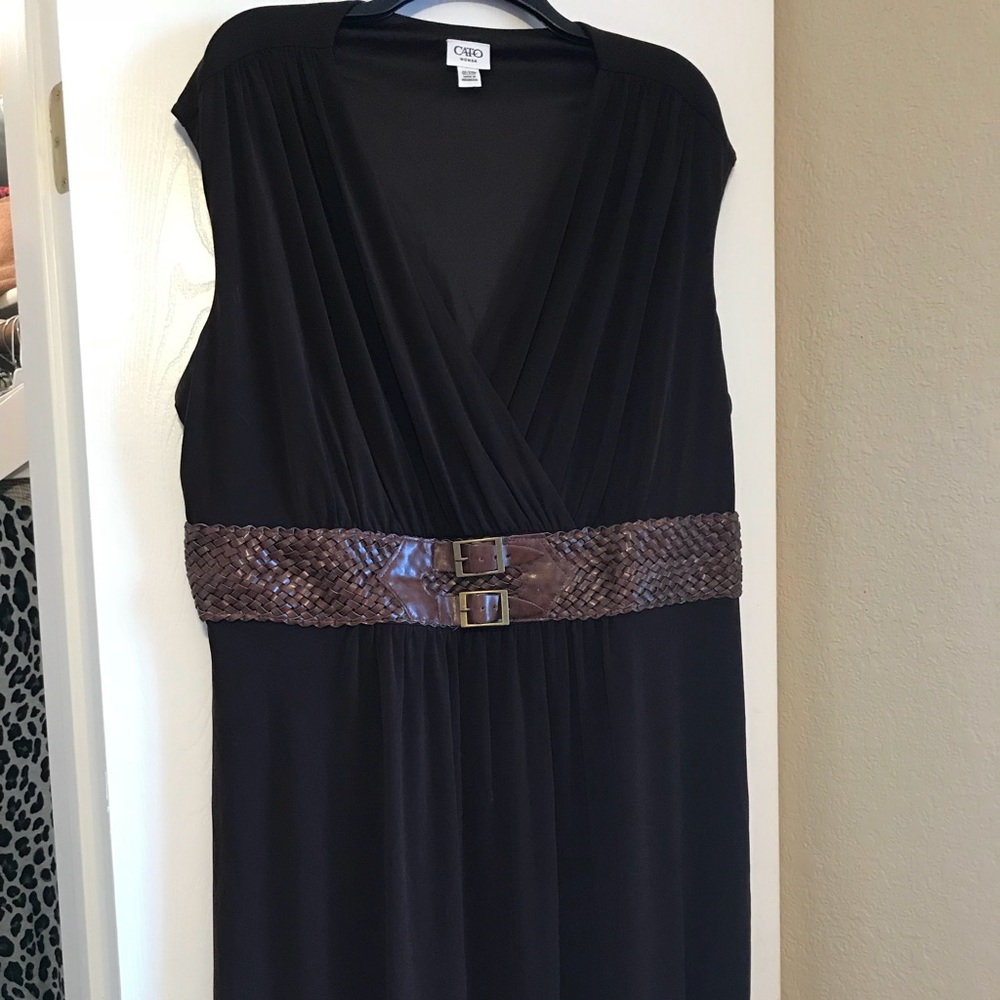 Brown dress w braided belt
